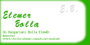 elemer bolla business card