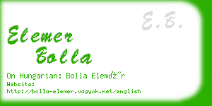 elemer bolla business card